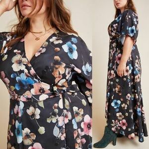 Anthropologie Hutch Monaco Wrapped Floral Maxi Dress